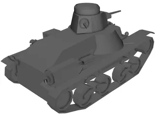 Type 95 Ha-Go Light Tank 3D Model