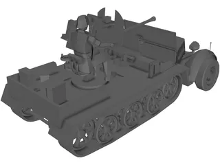 Sd.KfZ. 10-5 AA Vehicle 3D Model