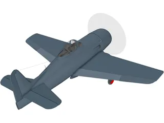 F8F-2 Bearcat 3D Model