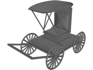 Buggy Horse Drawn 3D Model
