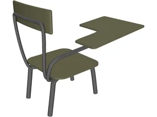 Student Desk 3D Model