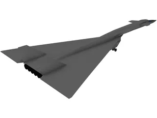 North American XB-70 Valkyrie 3D Model