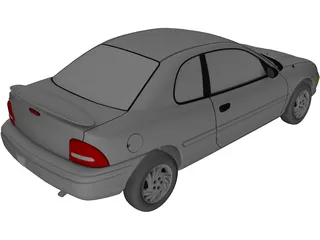 Plymouth Neon Coupe (1997) 3D Model