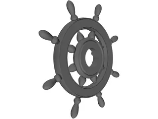 Ship Wheel 3D Model