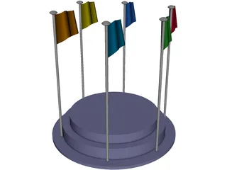 Flags 3D Model