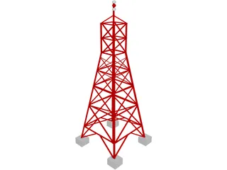 Radio Transmission Tower 3D Model