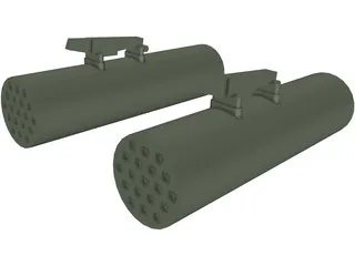 19 Shot Rocket Pod 3D Model