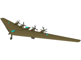 Northrop XB-35 Flying Wing 3D Model