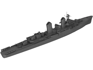 Battle Ship 3D Model