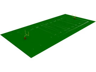 American Football Yard 3D Model