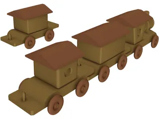 Toy Train 3D Model