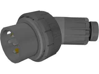 10 Amp Clipsal Plug (4 pin) 3D Model