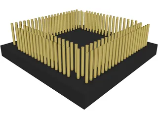 CPU Chip 3D Model