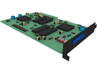 Small Circuitboard 3D Model