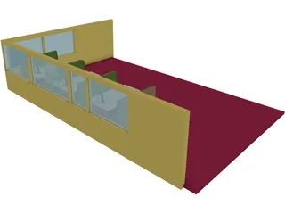 Diner Booths 3D Model