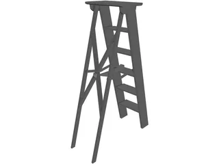 Folding Ladder 3D Model