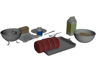 Meal Prep Items 3D Model