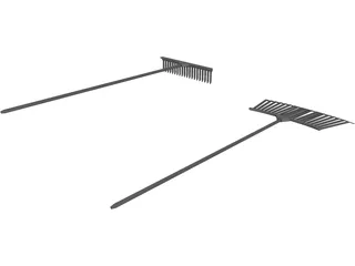 Lawn Rakes 3D Model