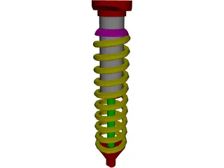 Coilover Suspension (Spring and Shock) 3D Model