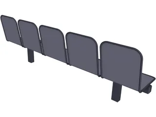 Airport Chairs 3D Model