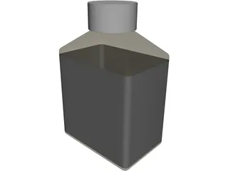 Glass Varnish Bottle 3D Model