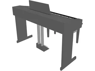 Electronic Keyboard 3D Model