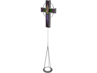 Carved Processional Cross 3D Model