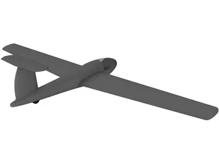 Sailplane Glider 3D Model