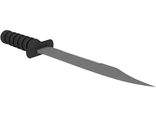 Ka-Bar Military Survival Knife 3D Model