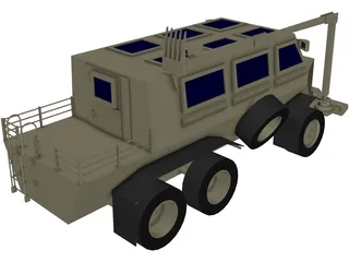 Buffalo Mine Clearing Armored Vehicle 3D Model