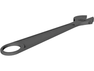 Steel Cast Wrench 3D Model