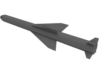 Exocet Missile 3D Model