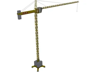 Crane Tower Structure 3D Model