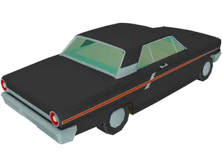 Ford Fairlane 500 Sports Coupe (1964) 3D Model