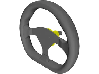 Race Car Steering Wheel (10 Inch For Small Formula Car) 3D Model