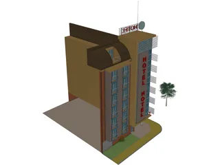 Small Passanger Hotel (Sofia, Bulgaria) 3D Model