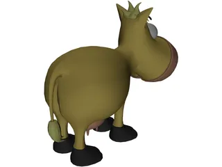 Cartoon Cow 3D Model