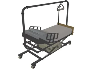 Hospital Bed 3D Model