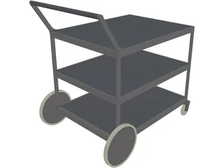 Library Cart 3D Model