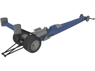 Top Fuel Dragster 3D Model
