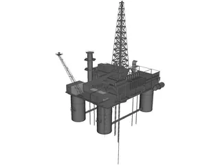 Oil Platform 3D Model