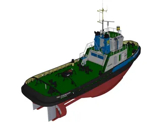 Tug Boat 3D Model