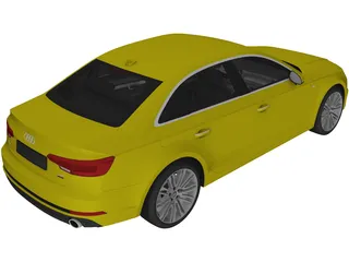 Audi A4 2.0T Quattro S-Line Sedan (2016) 3D Model