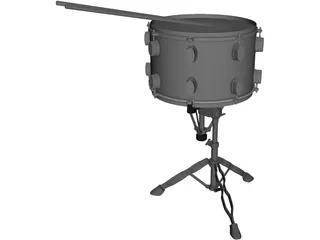 Snare Drum with Stand 3D Model