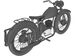 BSA Bantam D1 (1948) 3D Model