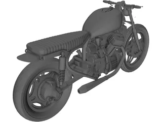 Honda CX500 Custom Cafe Racer 3D Model