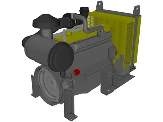 John Deere Engine 3D Model