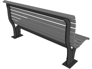 Park Bench 3D Model