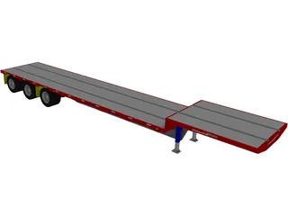 Dropdeck Trailer 3D Model