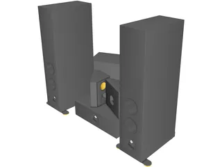 Home Theater Speaker System 3D Model